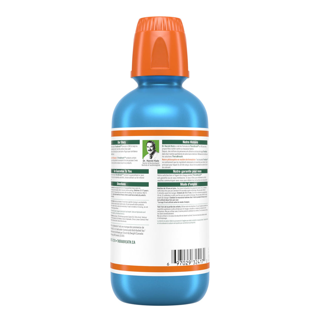 Set of 10 TheraBreath Fresh Breath Oral Rinse - Icy Mint | Fights Bad Breath | Certified Vegan, Gluten-Free, & Kosher | 473ml