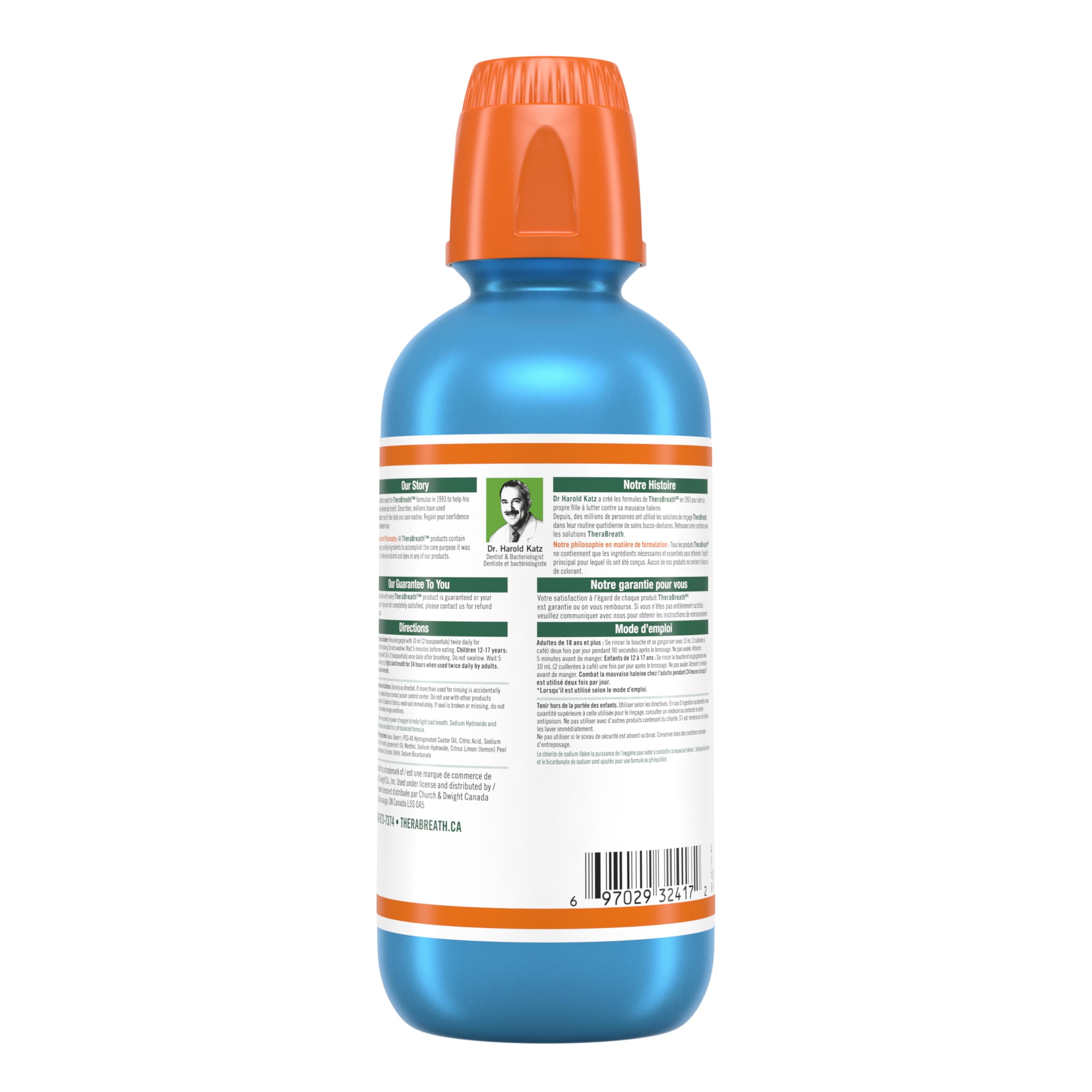 Set of 10 TheraBreath Fresh Breath Oral Rinse - Icy Mint | Fights Bad Breath | Certified Vegan, Gluten-Free, & Kosher | 473ml