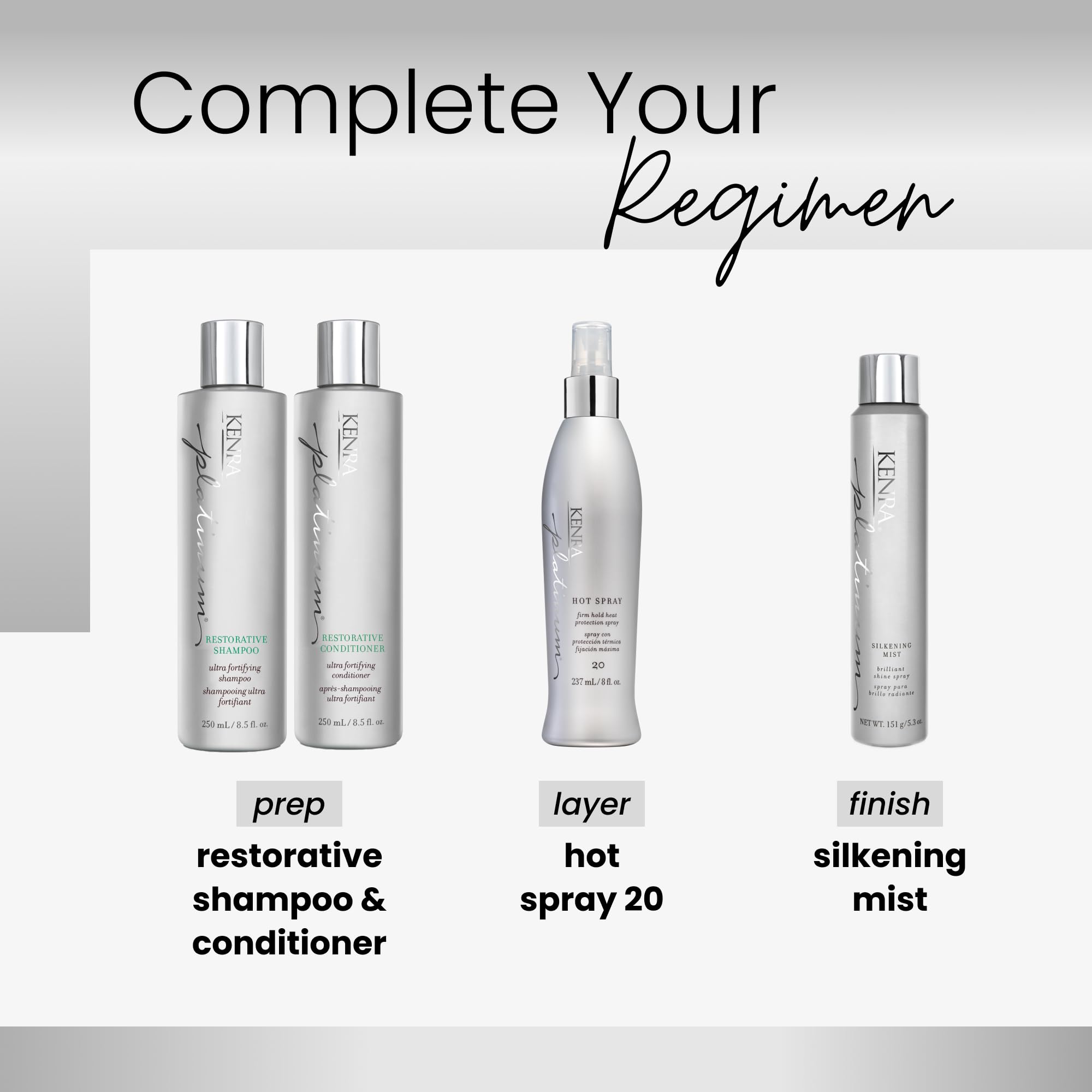 Kenra Platinum Hot Spray 20 | Heat Protection Styler | All Hair Types | Brunettes